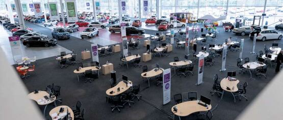 Inside the Available Car Leeds car supermarket showroom