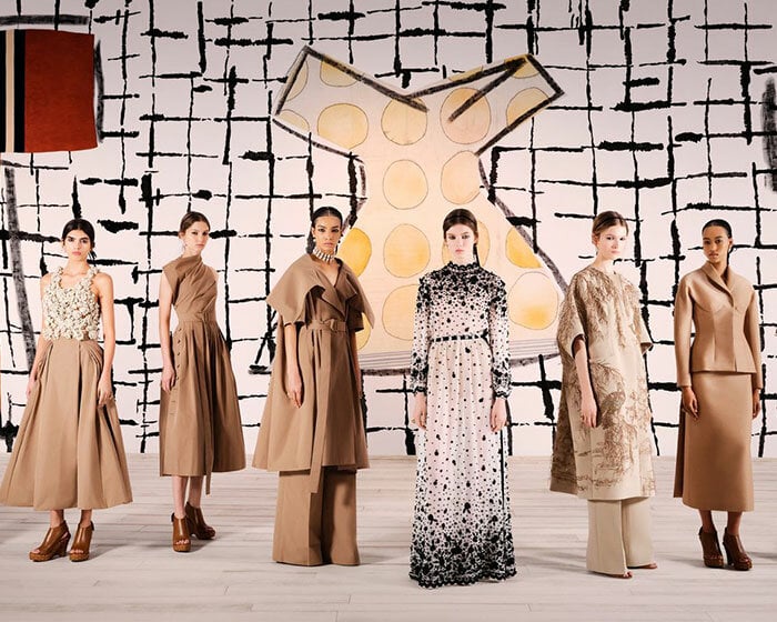 textile artist isabella ducrot crafts installation of gigantic dresses for dior SS24 show