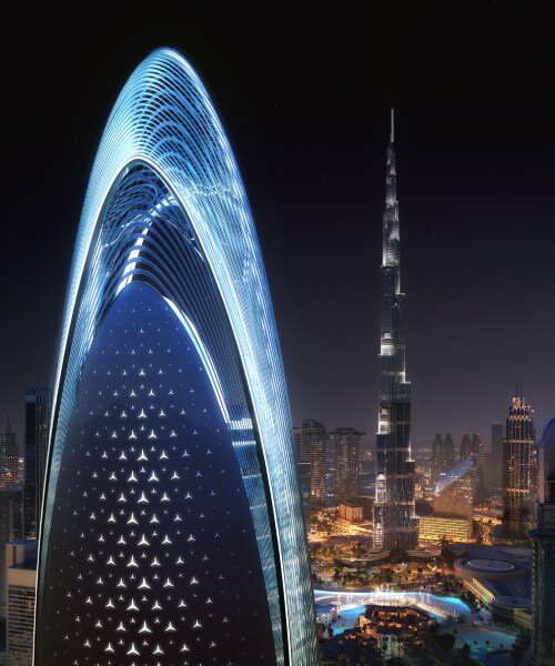 sinuous and futuristic, mercedes-benz unveils its first architectural landmark in dubai